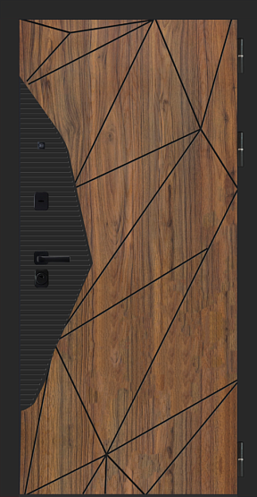 М95  Орех коньяк с черной патиной